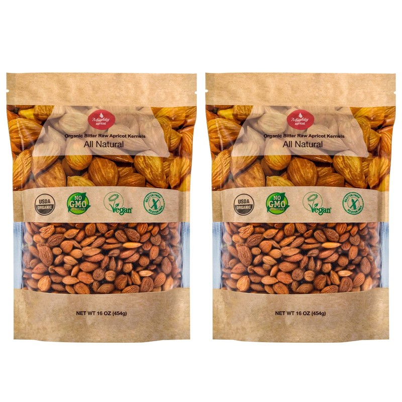 USDA Organic Bitter Apricot Kernels 32 Oz, Vitamin B17