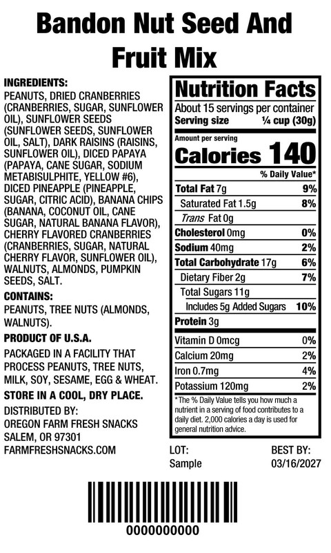 Tropical Trail Mix Nut Seed Fruit 16oz Gluten Free Healthy USA Made Snack gallery