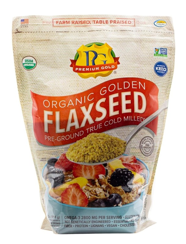 Premium Gold Organic Ground Flax Seed  | Omega 3 | 4 pounds Free Shipping