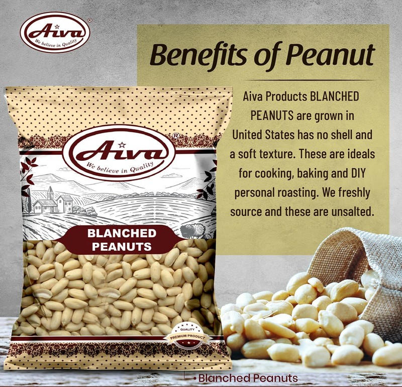 AIVA - Raw Blanched Peanuts - 5 lb. Box gallery