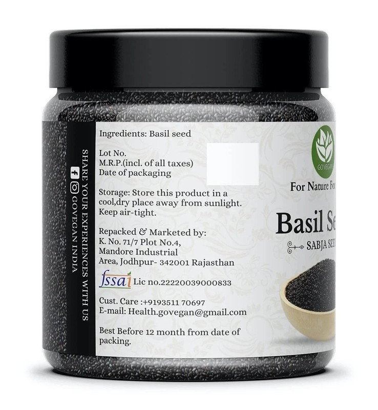 Go Vegan Basil Seeds 300gm gallery