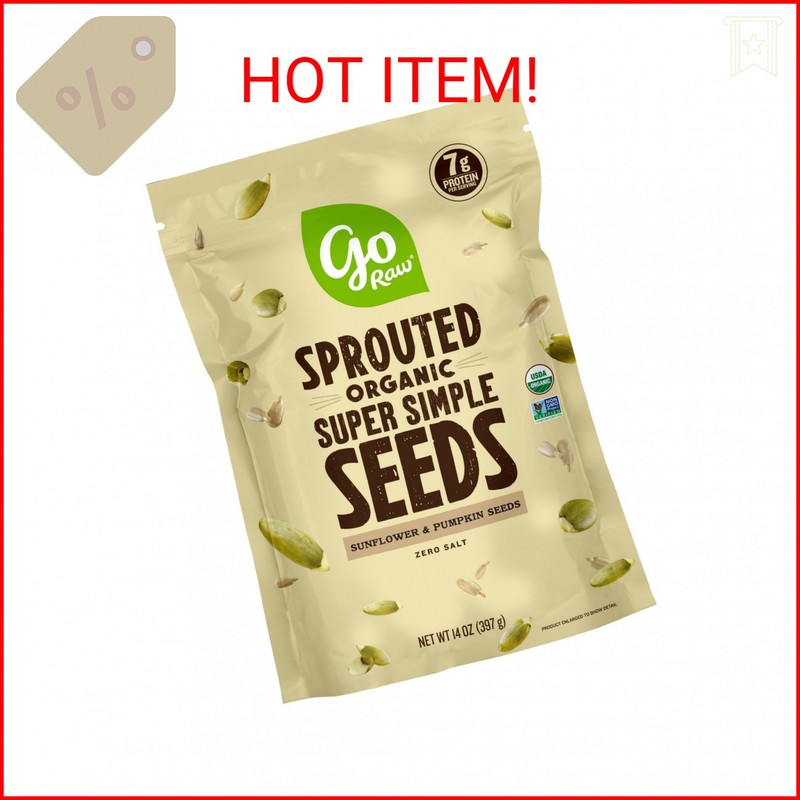 Go Raw , Sprouted Pumpkin and Sunflower Seed Mix| Keto | Vegan | Gluten Free Sna