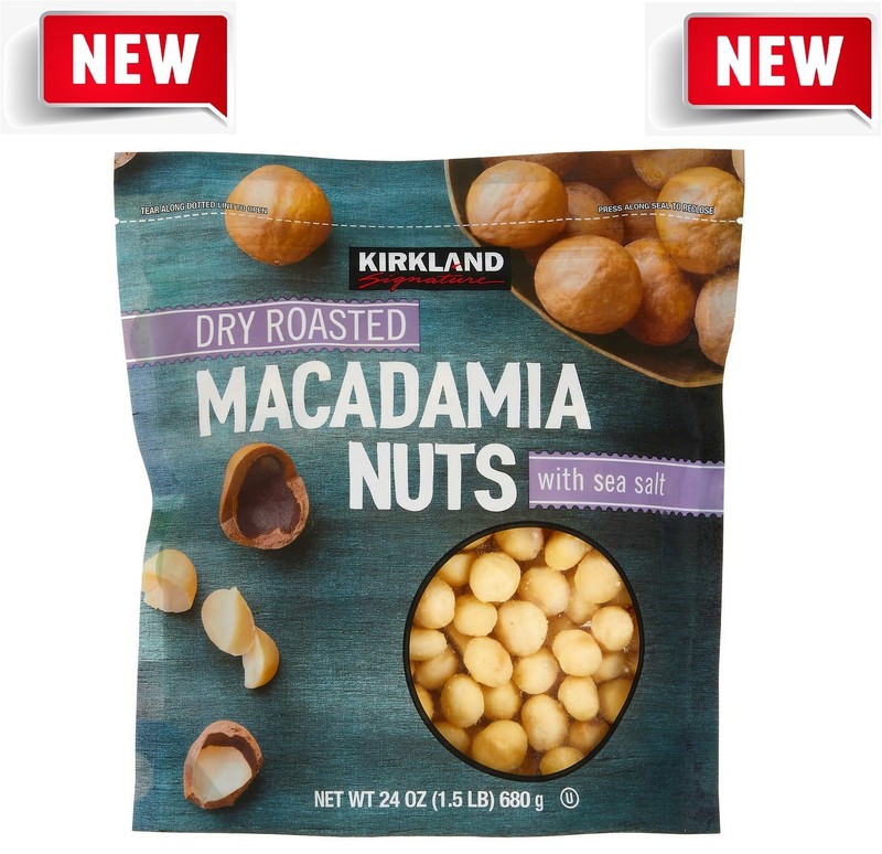 Kirkland Signature Dry Roasted Macadamia Nuts, 24 oz. with Sea Salt NEW !…