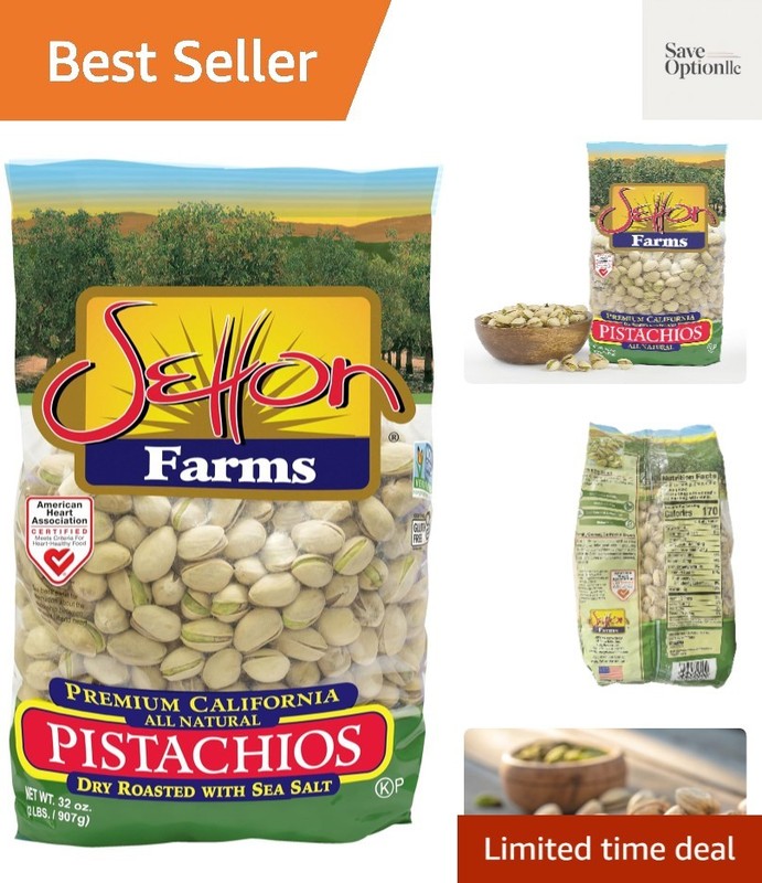 Roasted and Salted California Pistachios 2lb Bag Certified NonGMO Gluten Fre…