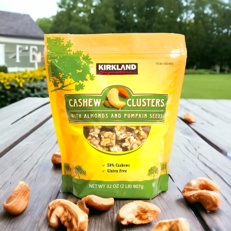 Kirkland Signature Cashew Mix Nuts Clusters Almonds Pumpkin Seeds 2lbs 2-Pack gallery