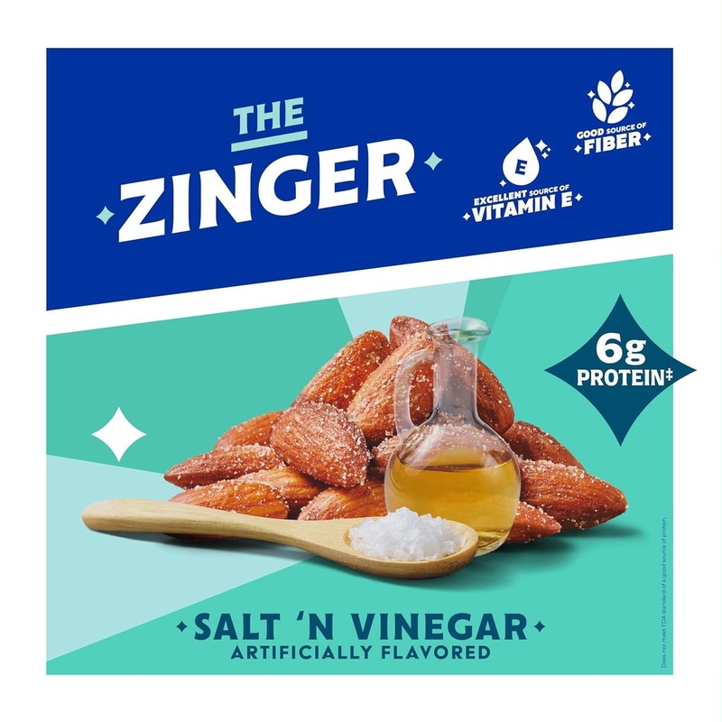 Blue Diamond Almonds Salt N' Vinegar Flavored Snack Nuts, 16 Oz Resealable Bag gallery