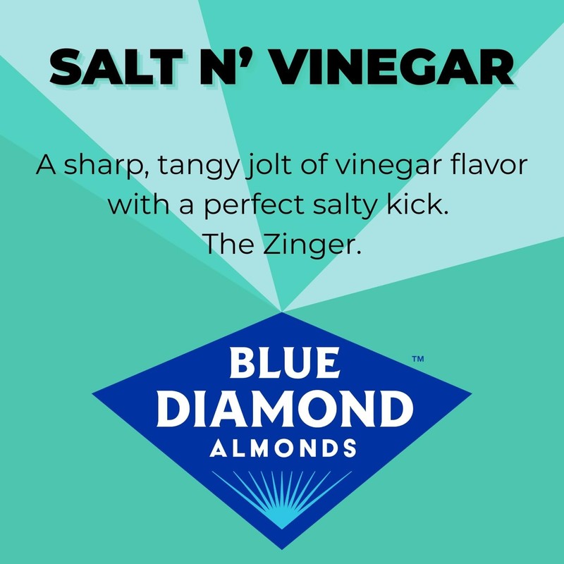 Blue Diamond Almonds Salt N' Vinegar Flavored Snack Nuts, 16 Oz Resealable Bag gallery