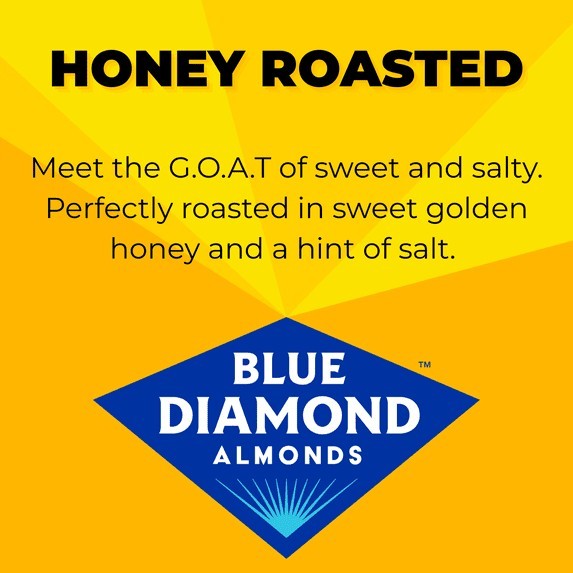 Blue Diamond Honey Roasted Almonds 14 oz Sweet & Salty Snack Nuts Resealable Bag gallery