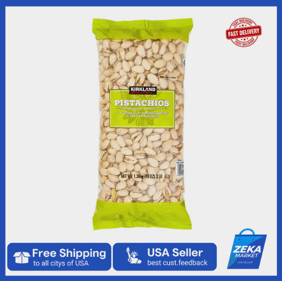 Kirkland Signature In-Shell Pistachios Roasted & Salted 3 Lbs, Kosher - New