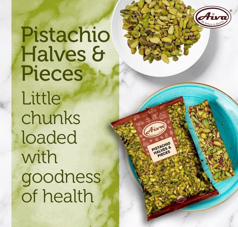 Raw Unsalted Pistachio Halves & Pieces - 1 LB Bulk Nuts for Baking, Cooking, Top gallery