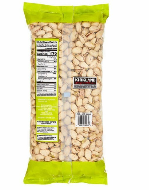 Kirkland Signature Cali In Shell Pistachios Roasted Salted Kosher 2 Pack 6 Lbs gallery