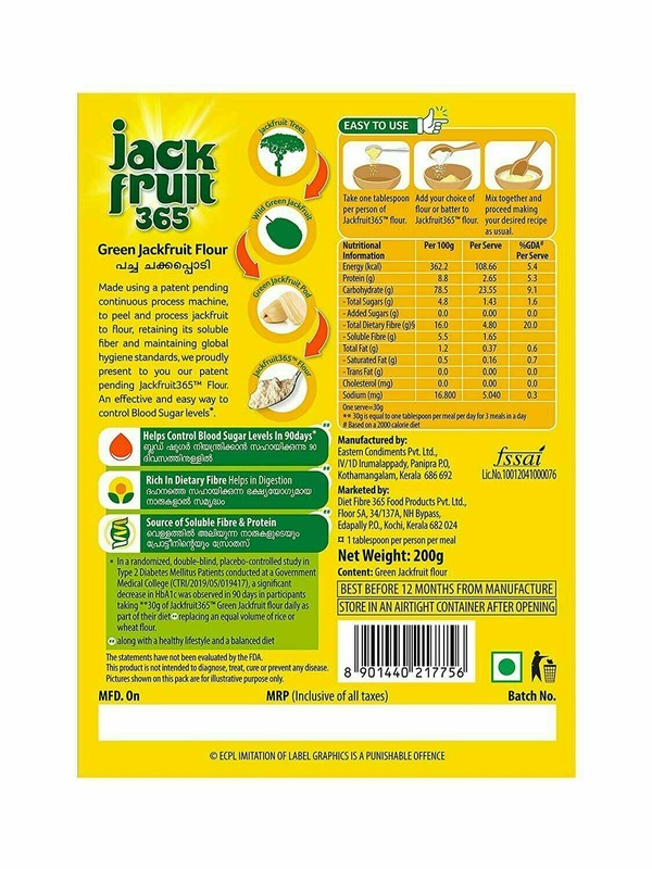 Eastern Jackfruit365 Green Jackfruit Flour Jackfruit powder 400 gm LONG EXPIRY gallery