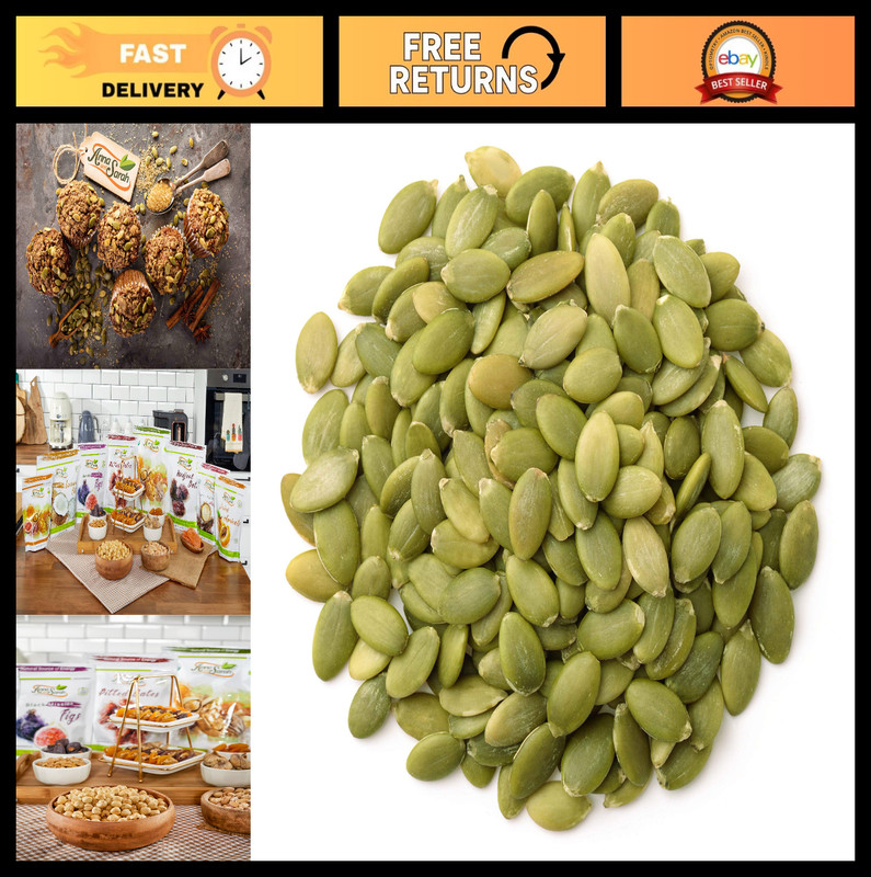 Raw Unsalted Pumpkin Seeds – Fresh, Resealable Bag, 3 Lbs – Healthy Snack, Super