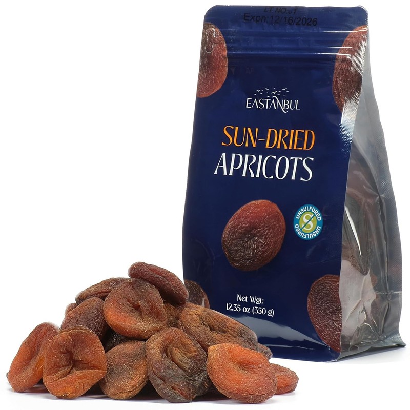 Sun Dried Apricots, 12.35oz- Naturally Dry No Sugar Added- Non GMO gallery
