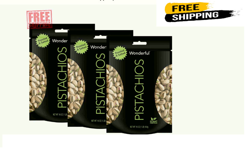 Wonderful Pistachios In-Shell Roasted and Salted Nuts 48 Ounce Resealable Bag
