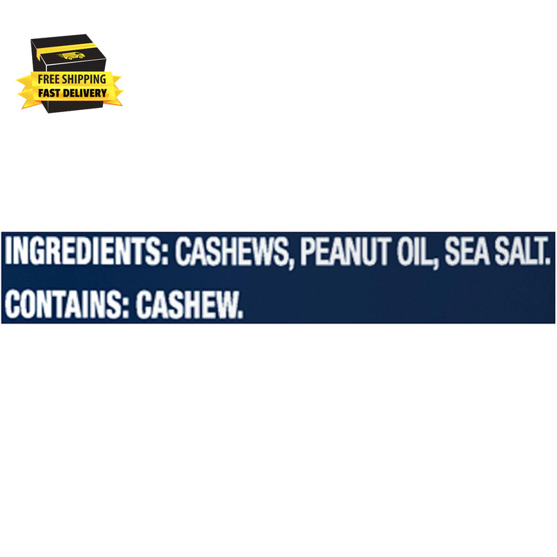 Lightly Salted Cashews, Cashew Halves & Pieces, Plant-Based Protein, 8 Oz Canist gallery
