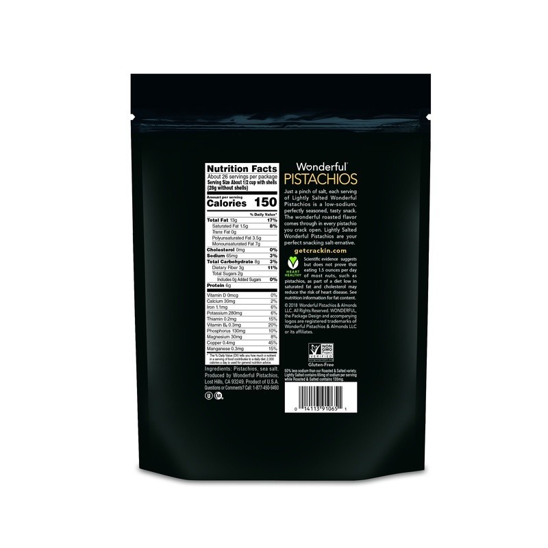 Roasted Lightly Salted Pistachios Low Sodium Snack Plant Protein Crunchy 48oz US gallery