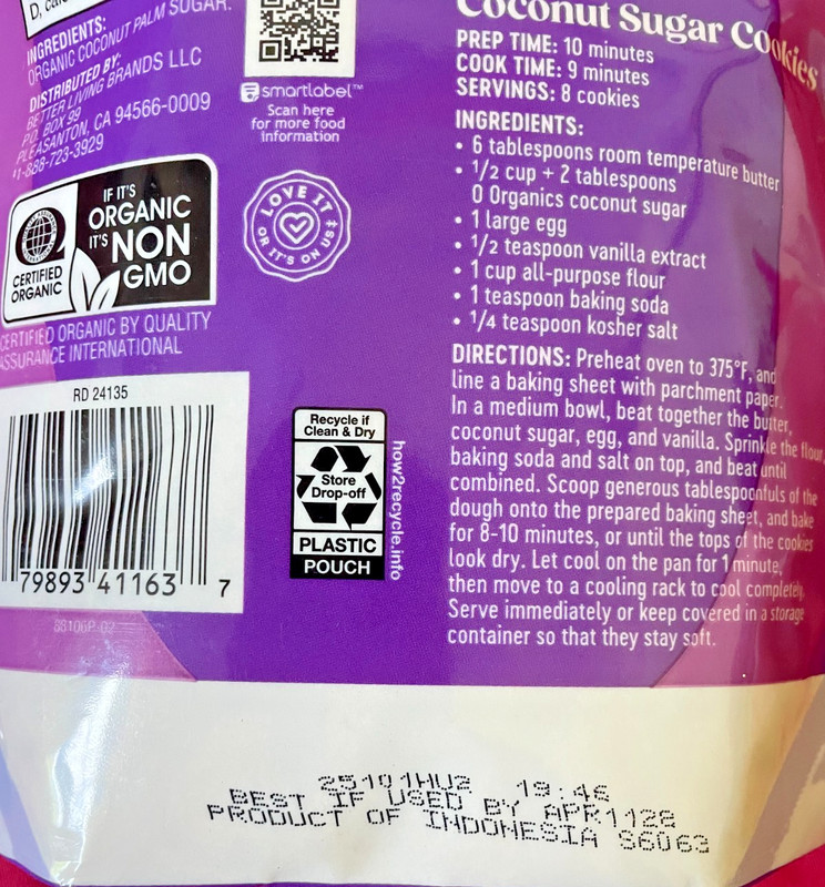 ORGANICS COCONUT PALM SUGAR CERTIFIED ORGANIC 12/16oz. SOLD BY THE CASE ONLY gallery