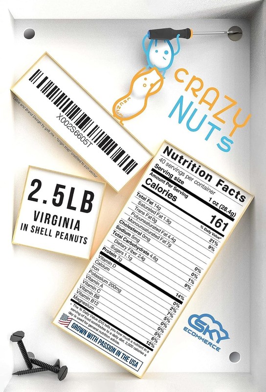 Sky Raw Virginia Peanuts in Shell - 2.5lb Squirrel Snack gallery