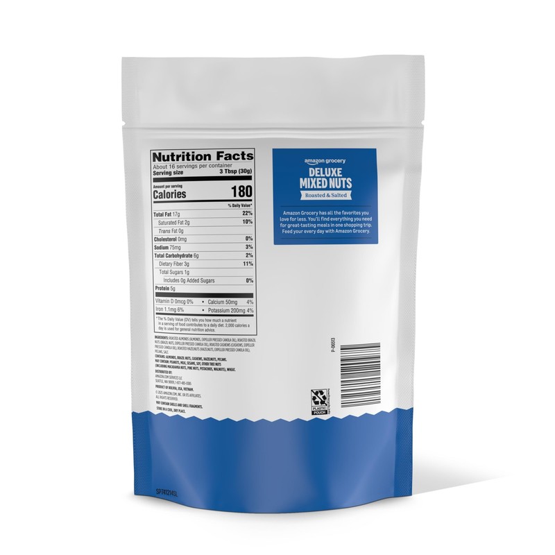Grocery, Deluxe Mixed Nuts, Roasted & Salted, 16 Oz gallery