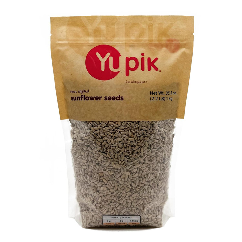 Raw Sunflower Seeds, Shelled, 2.2 Lb (35.3Oz), Kosher, Gluten-Free, Unsalted Sun