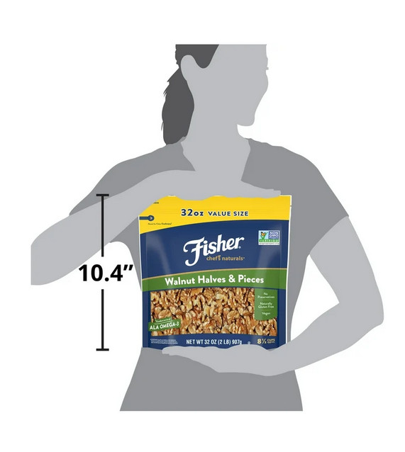 Fisher Chef's Naturals Gluten Free, No Preservatives, Non-GMO Walnut Halves & Pi gallery