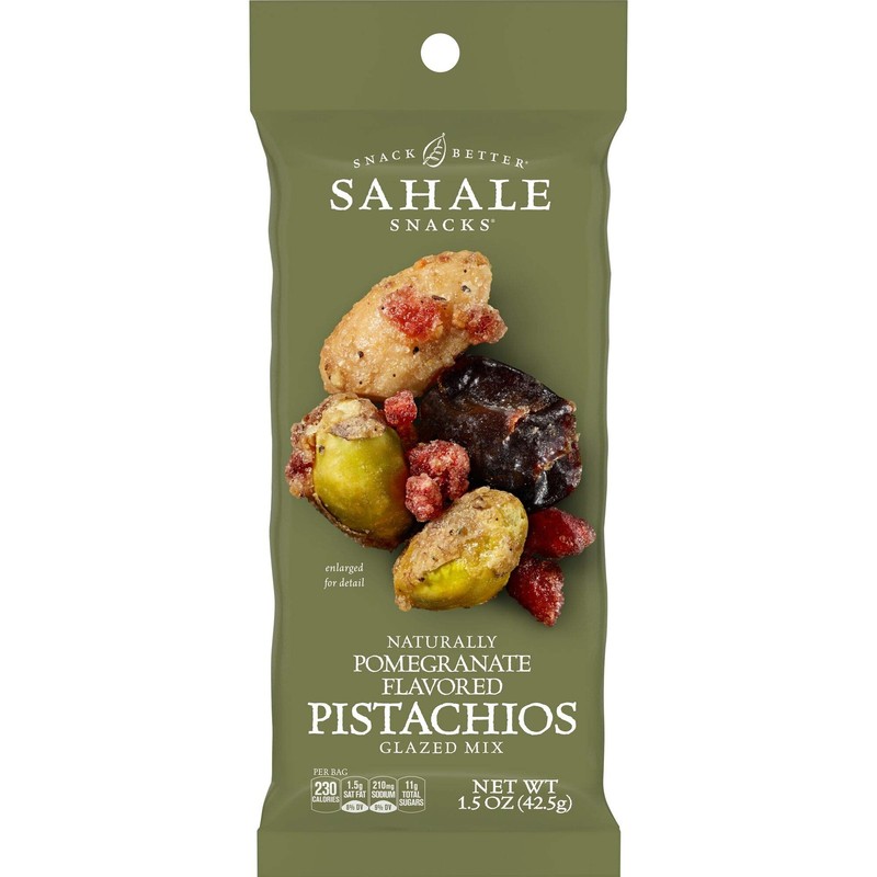 Pomegranate Flavored Pistachios Glazed Mix, 1.5 Ounces (Pack of 9)