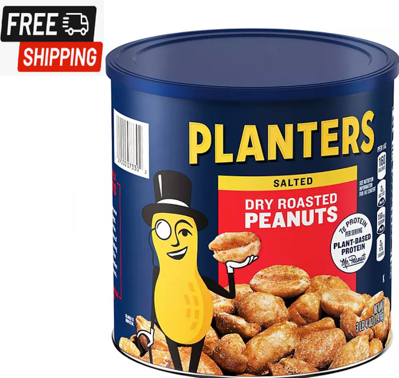 Planters Salted Dry Roasted Peanuts Canister (52 oz.)
