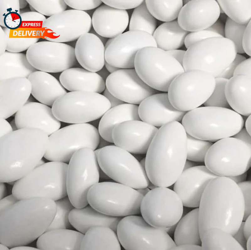 Smarty Stop Jordan Almonds (White – Pastel Colors, 2 Pound (Pack of 1))