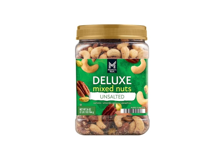 2 pk Member’s Mark Unsalted Deluxe Mixed Nuts – 34 oz.
