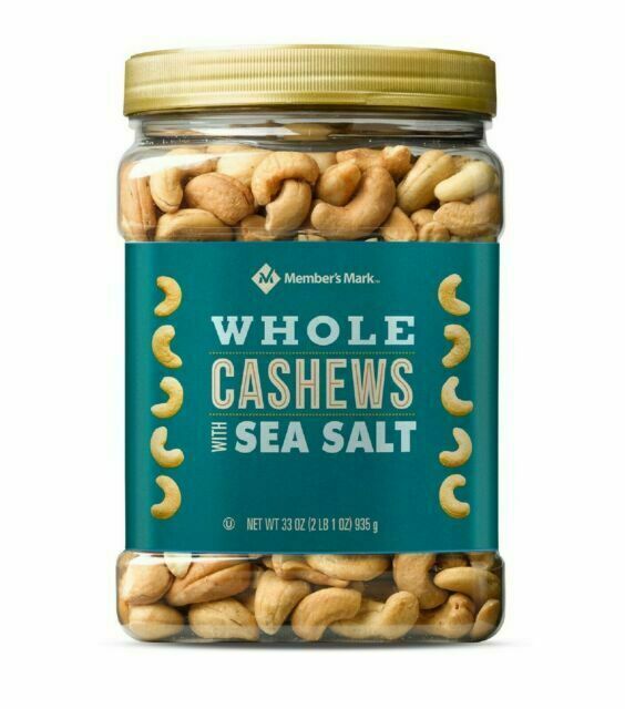 Member’s Mark Roasted Whole Cashew with Sea Salt – 33oz