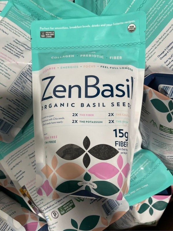 Zen Basil Seeds Edible Basil Seeds USDA Organic Kosher Non GMO Fresh EXP 11/27 gallery