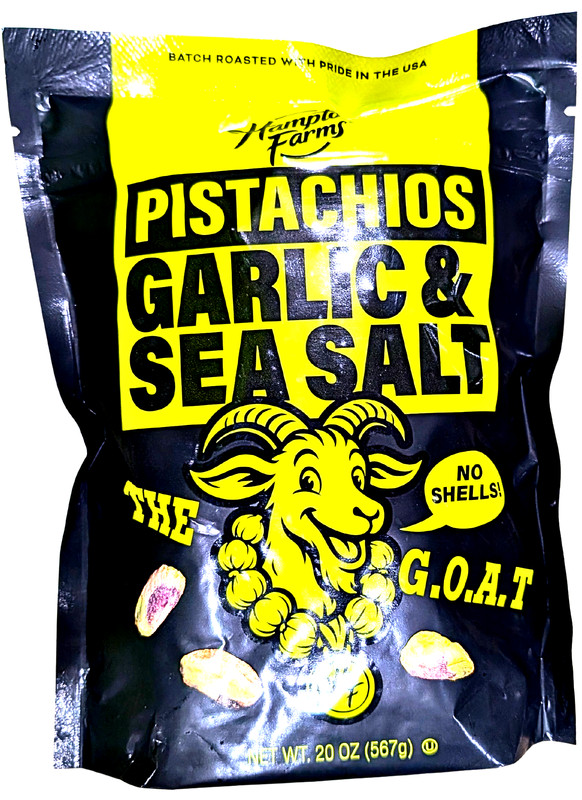 Hampton Farms Garlic & Salt Pistachios 20 Ounce Bag EXP 04/2027