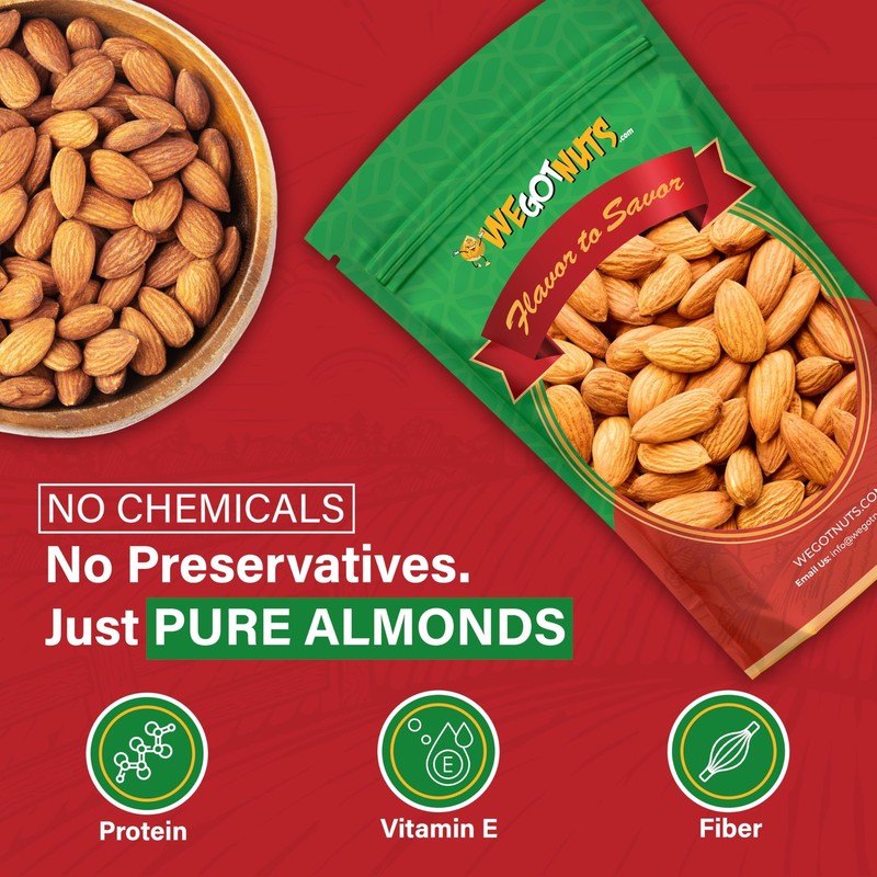 Jumbo California Almonds 64oz (4 Pounds) (Whole, Naturel, Non Gmo, Shelled, U... gallery