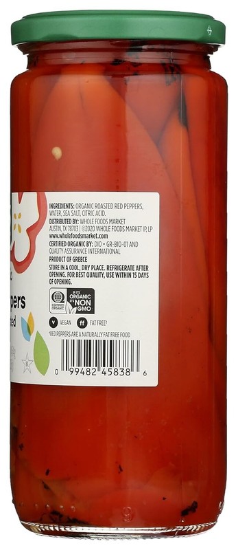 Organic Roasted Red Peppers 16oz - Fat-Free, All-Natural, Perfect for Sandwic... gallery