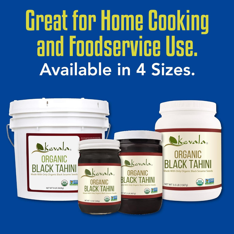 Organic Black Tahini Sesame Paste Spread Gluten Free Vegan Toasted 32 oz 2 lb gallery