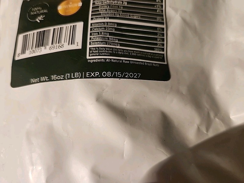 PURORAW Raw Brazil Nuts 1 lb. Exp. 8-15-2027 gallery
