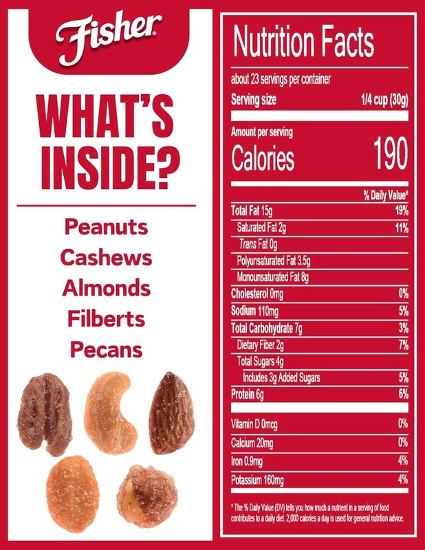 24 oz Honey Roasted Mixed Nuts with Peanuts - Healthy Snack for All Occasions gallery