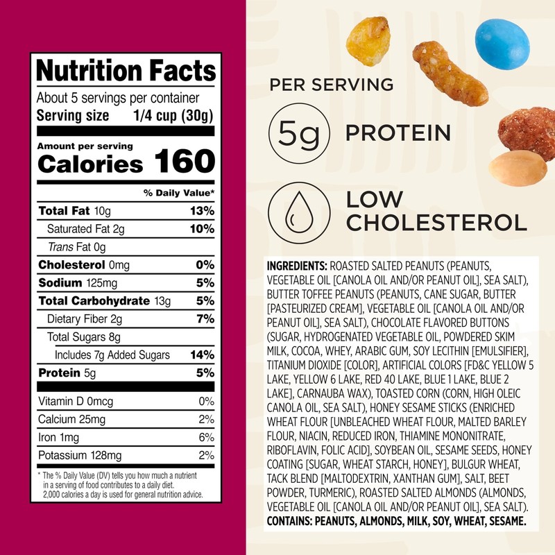 Sweet and Salty Trail Mix with Peanuts, Butter Toffee Peanuts, Chocolatey Can... gallery