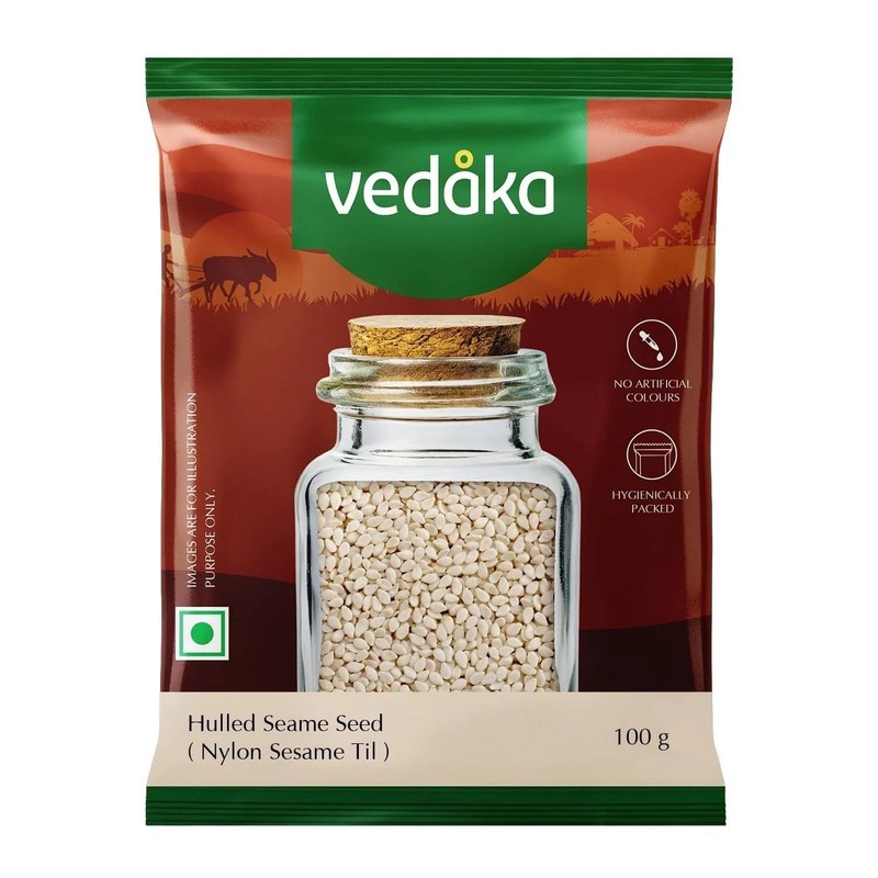 Amazon Brand Vedaka Hulled Seame Seed 100 G Nylon Sesame Til