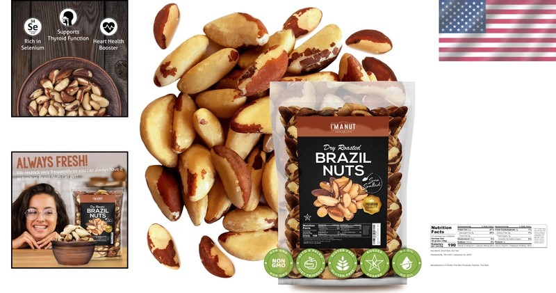 High Selenium Brazil Nuts, Non-GMO, 1 lb#-~ gallery
