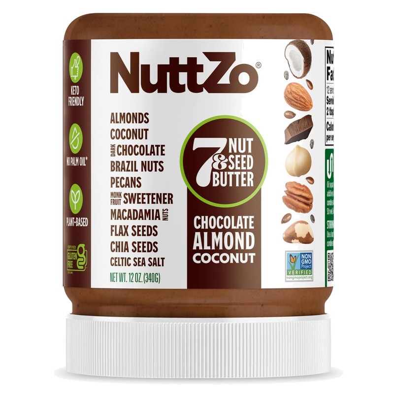 NuttZo 12 Ounce Nut Butter 7 Nuts Seeds Keto Friendly Healthy Snack Spread