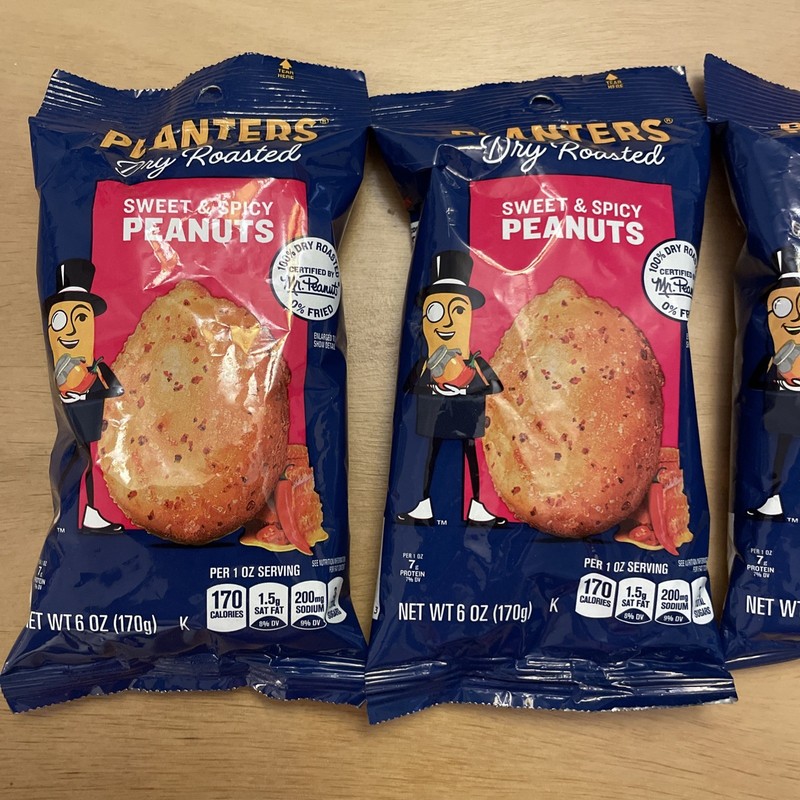 New Bundle Of 3 Planters Sweet & Spicy Dry Roasted Peanuts 6oz Each Camp School gallery