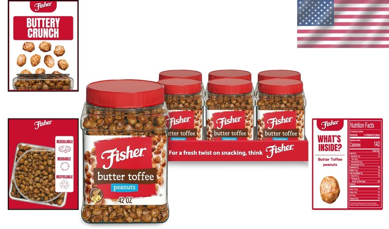 Delicious 42 Ounce Butter Toffee Peanuts - Pack of 6, No Artificial Flavors gallery