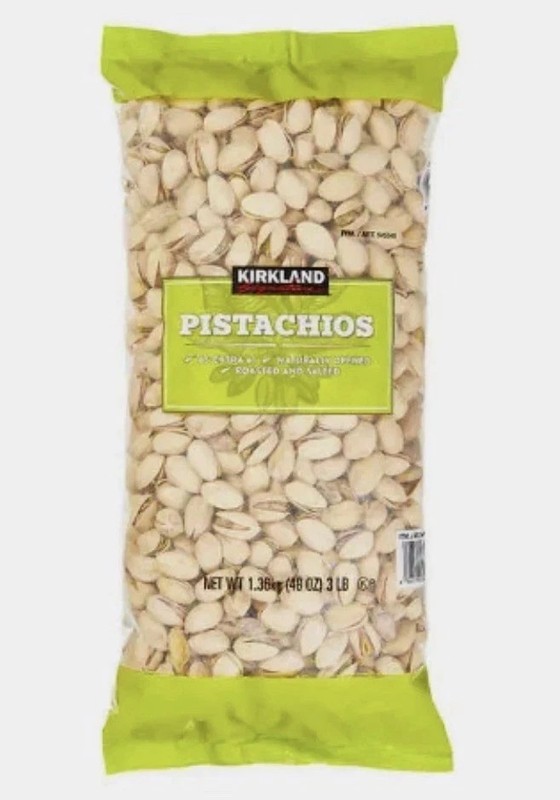 Kirkland In-Shell Pistachios 3 lb Roasted & Salted Kosher Snack Bag