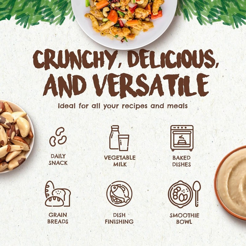 Brazil Nuts Snack 15 oz Raw Unsalted Kosher Vegan Gluten-Free Vegetable Protein gallery