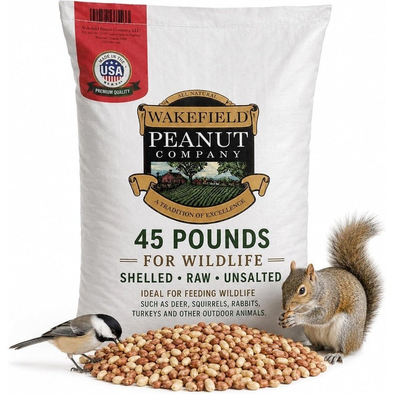Unsalted in 45LB Bulk Bag for Wildlife Squirrels Birds Deer