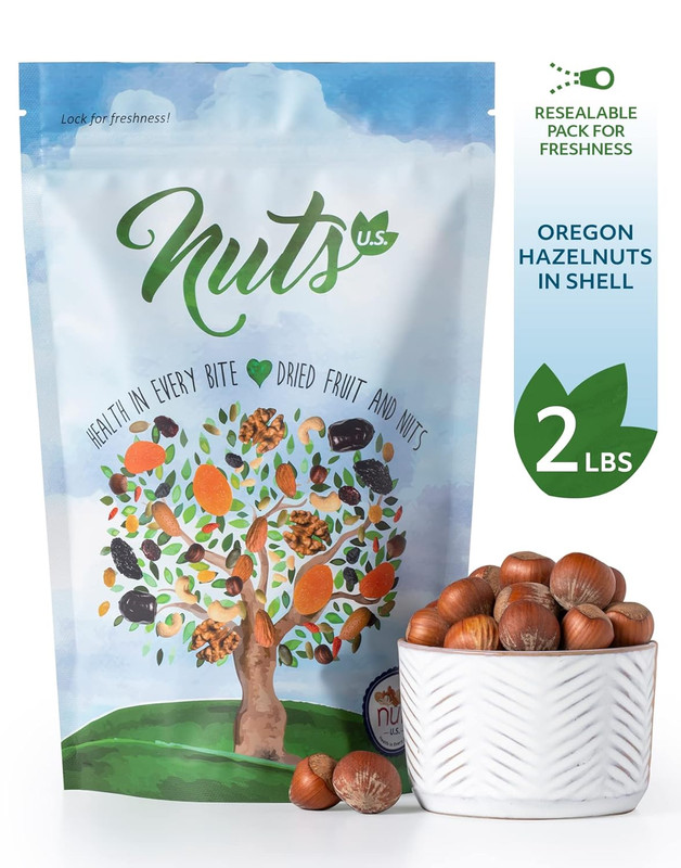 NUTS U.S. - Oregon Hazelnuts in Shell | Whole, Raw and Unsalted | No Added Flavo gallery
