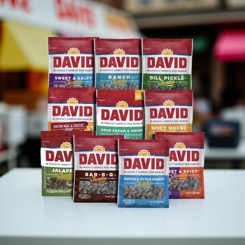 Tribeca Curations | David Sunflower Seeds Variety Pack, Curated Flavors - BBQ, D gallery
