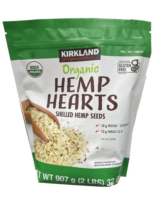 2 PACK - Kirkland Signature USDA Organic Hemp Hearts Shelled Seeds, 32 Ounce gallery
